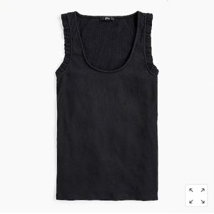 J. Crew ribbed ruffled tank top